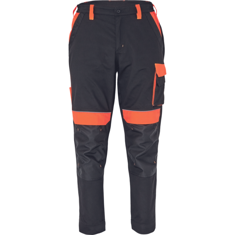 Cerva MAX VIVO pánské Kalhoty pracovní do pasu černá/oranžová 44